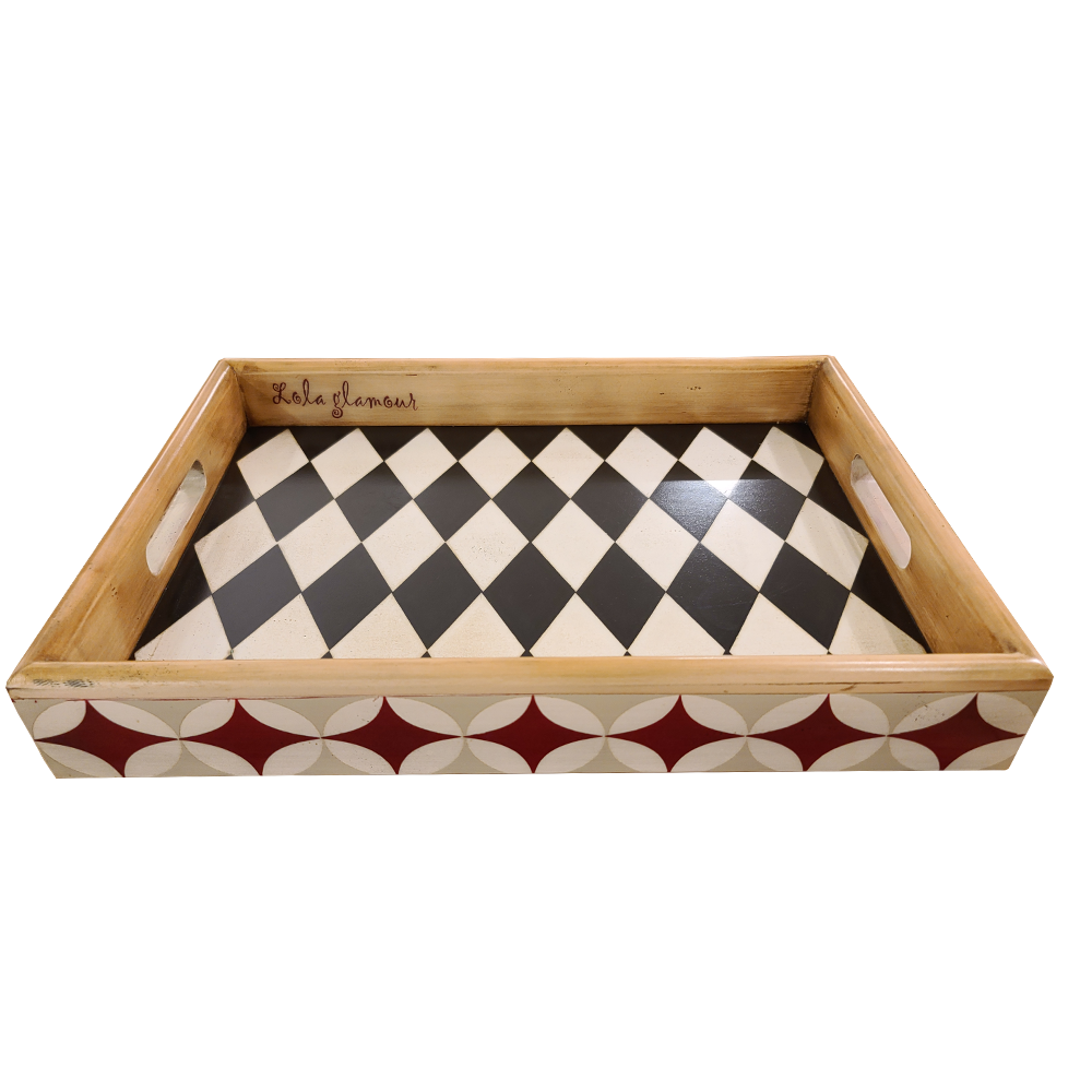 [Lola Glamour로라글라머] 빈티지 우든 트레이 앨리스 Wooden tray Alice