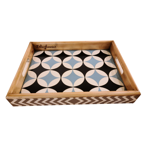 [Lola Glamour로라글라머] 빈티지 우든 트레이 스타 Wooden tray Star