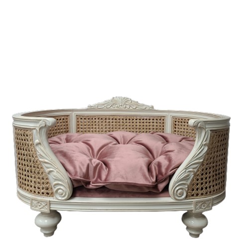 하즈펫 화이트라탄베드 L